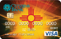 debit card with stylized Zia symbol and star