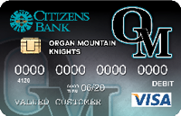 debit card with organ mountain HS logo