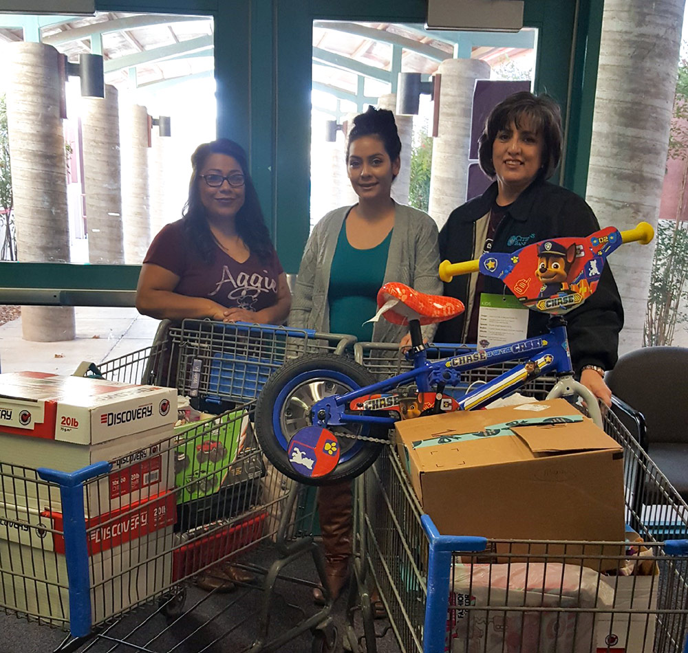 staff donation to La Casa