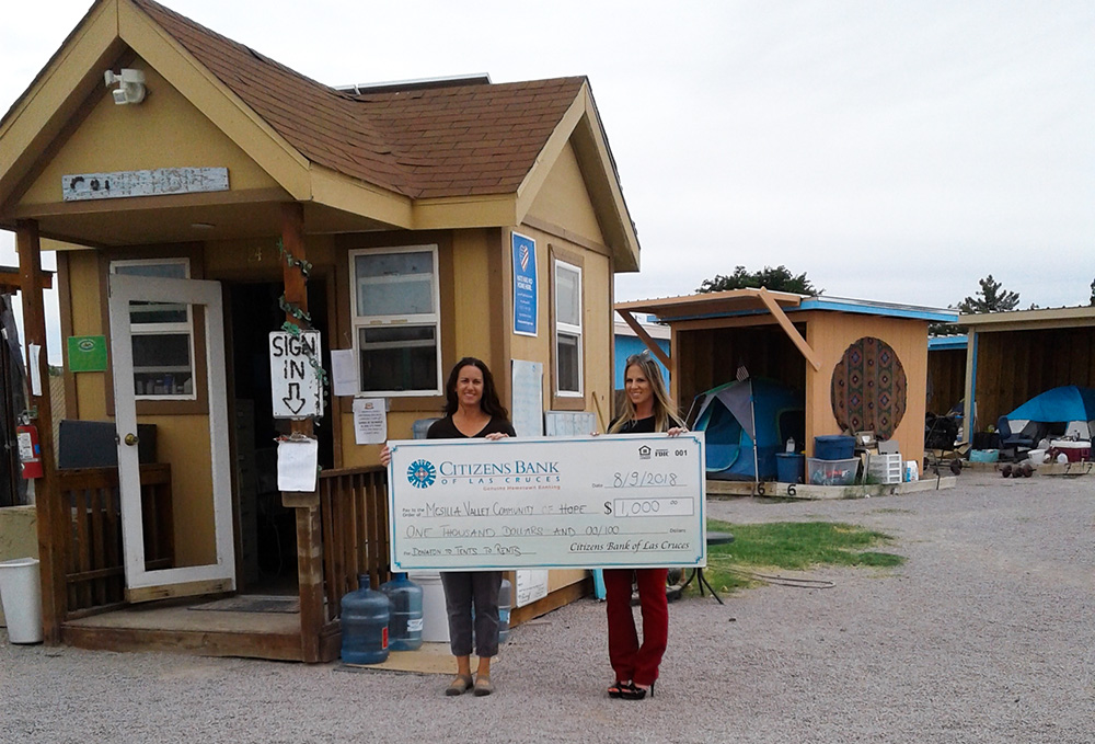 Check Presentation to Mesilla Valley Community of Hope for $1,000
