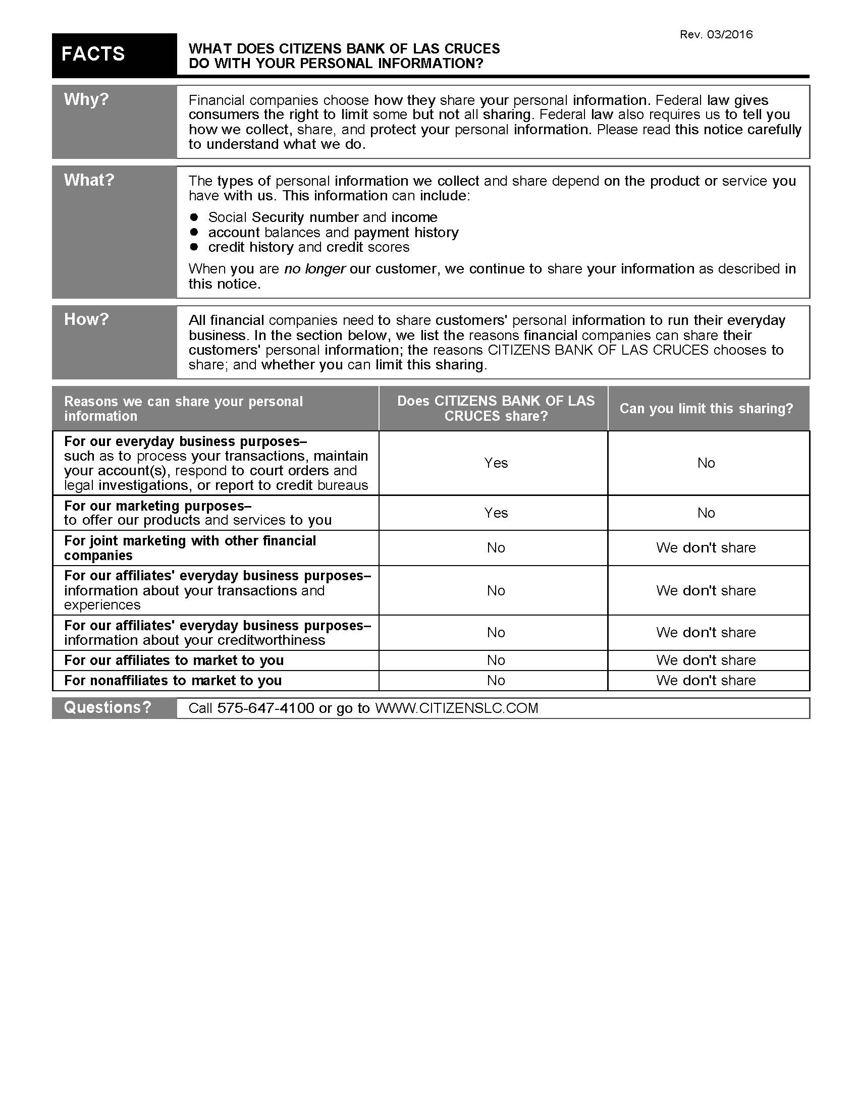 Privacy Policy Page 1