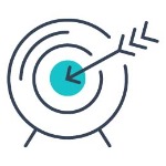 minimalist illustration arrow and target