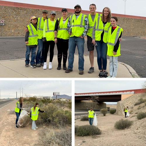 highway cleanup by staff
