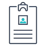 minimalist line art of a clipboard with information