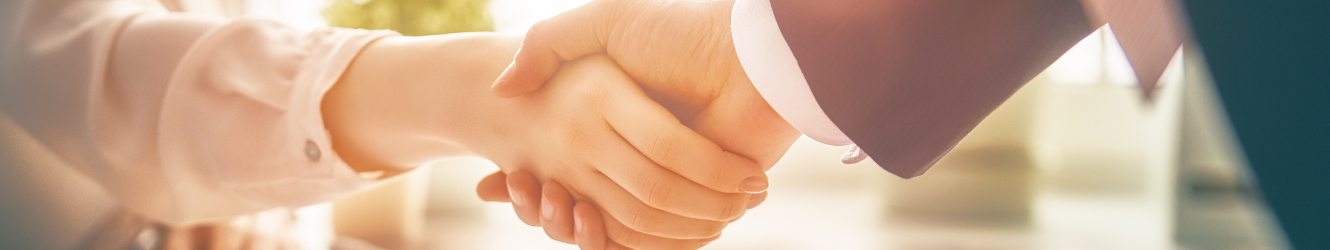 close up of professional handshake