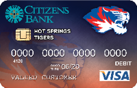 debit card with Hot Springs HS logo